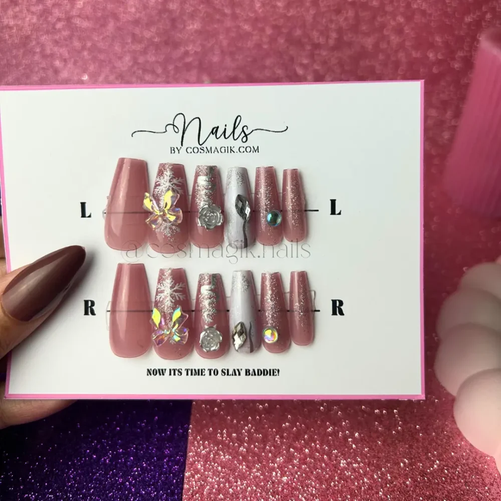 Diamond Drip Press-On Nails - Image 4
