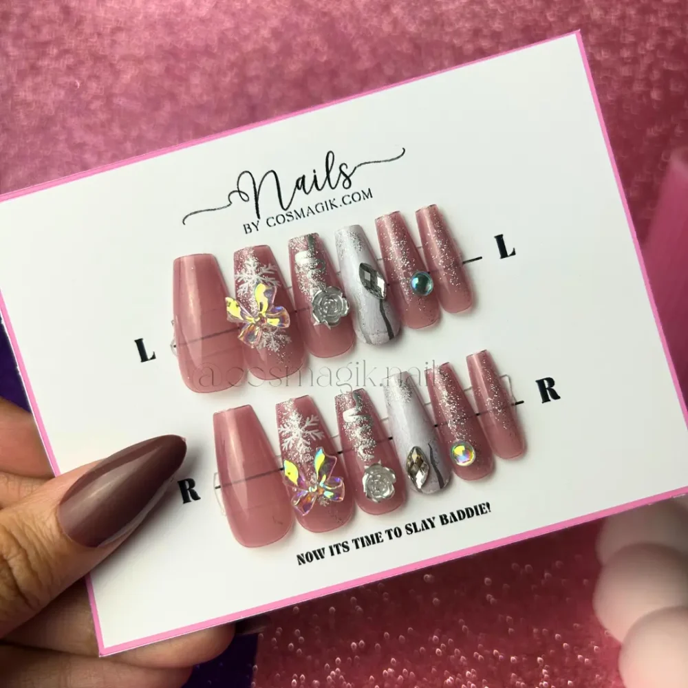 Diamond Drip Press-On Nails - Image 3