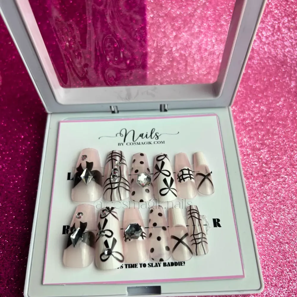 Raven Ribbon Press-On Nails - Image 4